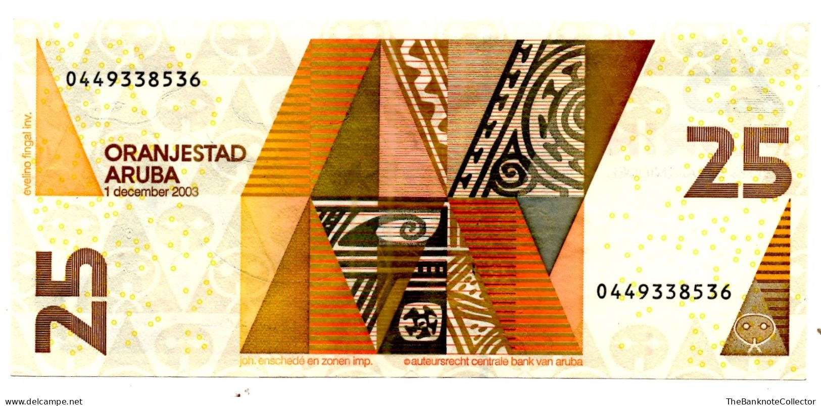 Aruba 25 Florin 2003 P-17 UNC - Aruba (1986-...)