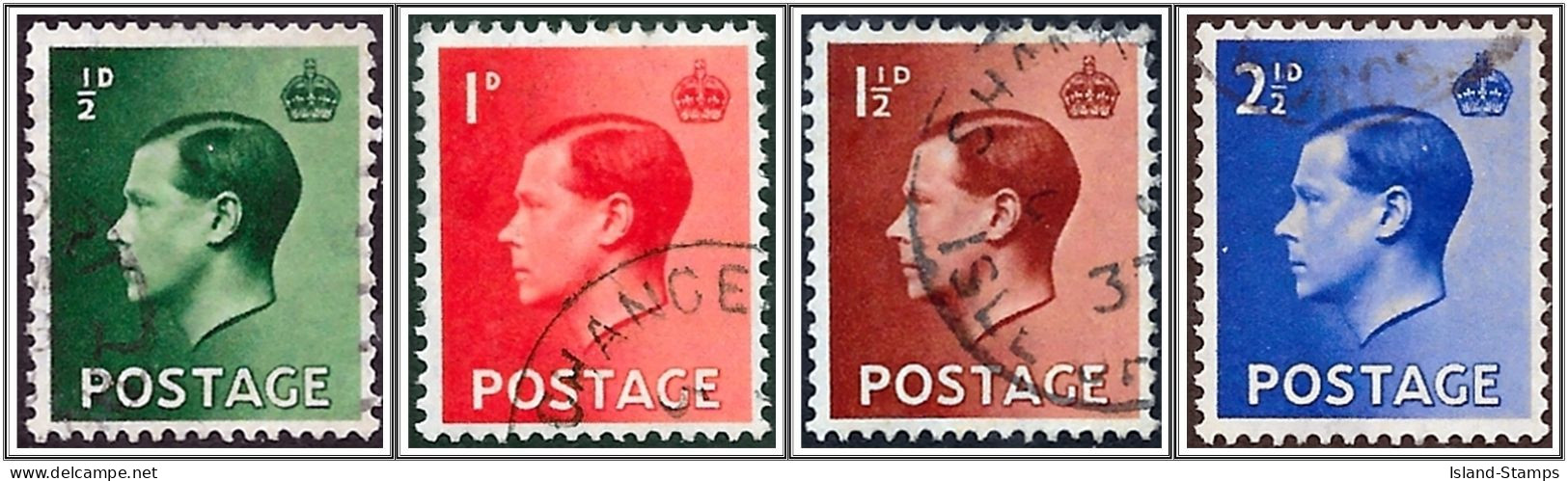 1936 Edward VIII Stamp Set Used SG457-460 Hrd2 - Gebraucht