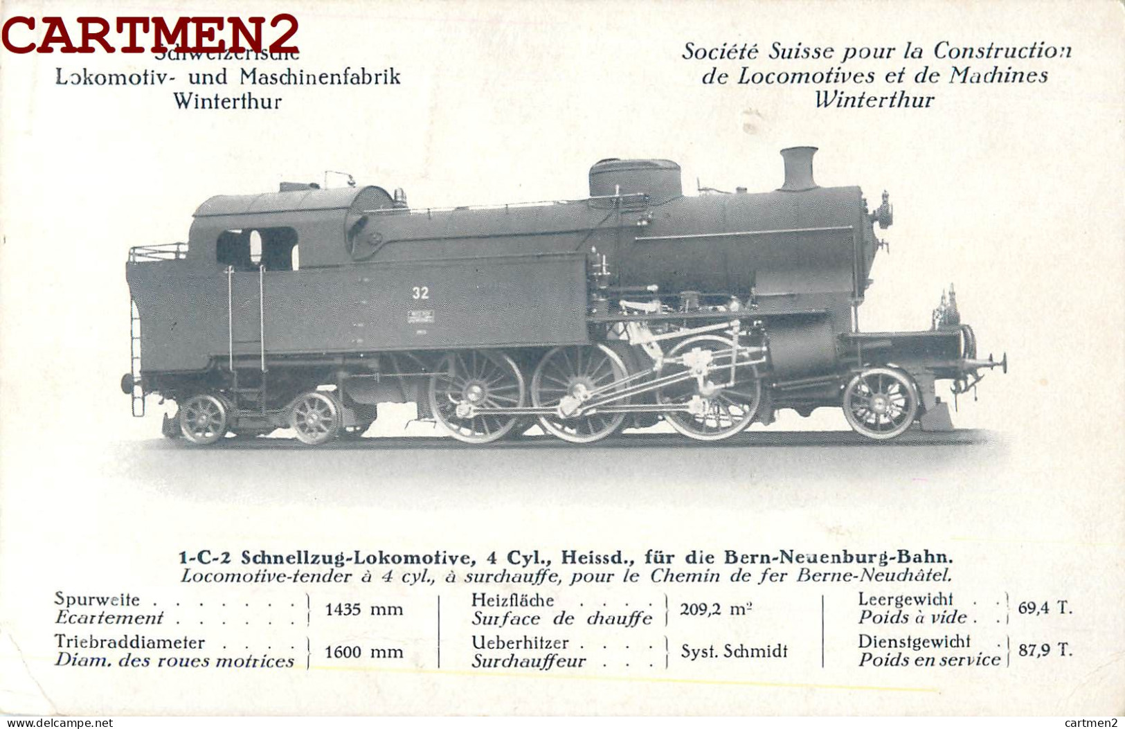 BERNE NEUCHATEL SOCIETE SUISSE CONSTRUCTION LOCOMOTIVES MACHINES WINTERTHUR TRAIN LOCOMOTIVE ZUG BAHN TRAMWAY - Autres & Non Classés