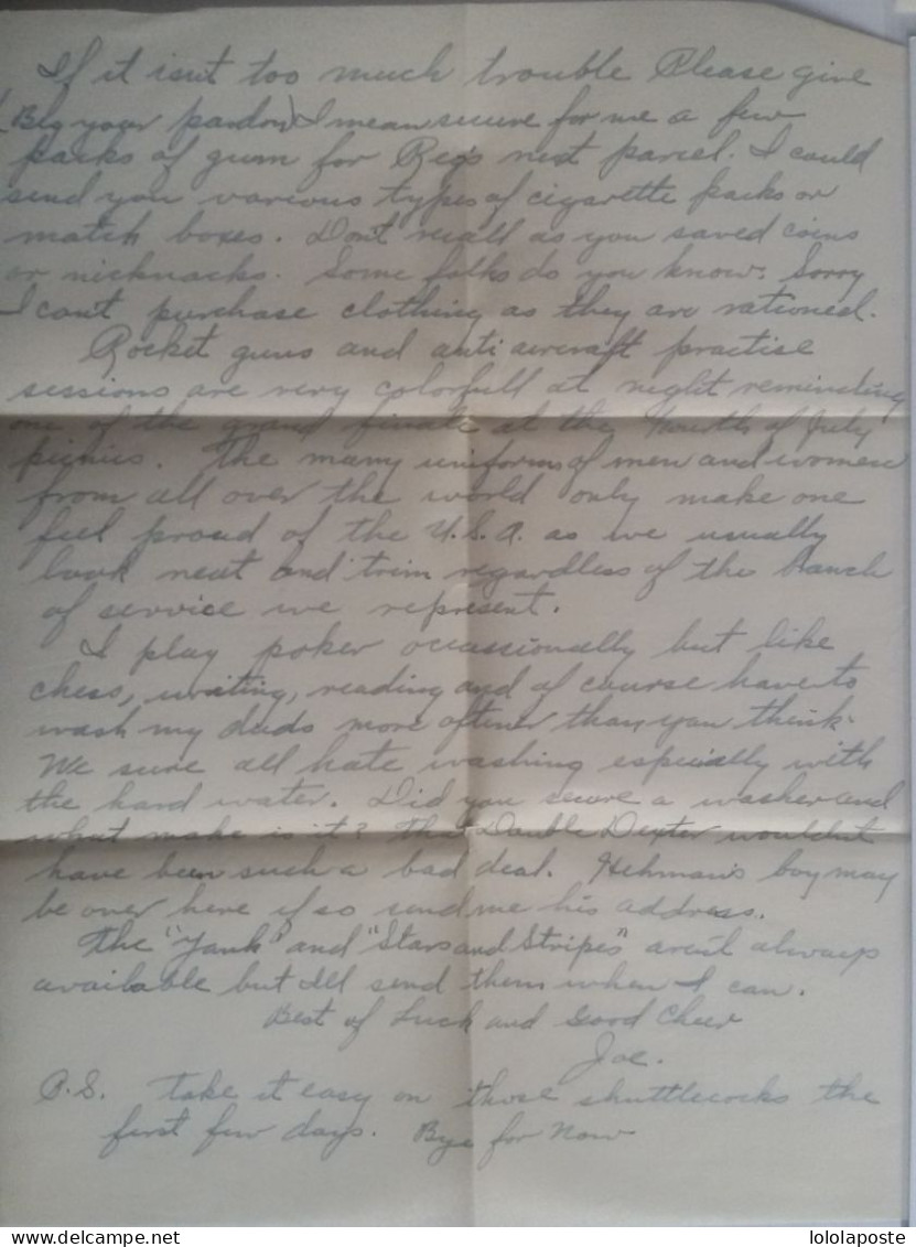 U.S.A. Lettre Censurée Du 11/04/1944 De U.S. NAVY Contenant Le Courrier Censuré (découpé) Avec Cachet Naval Censor 3phot - Lettres & Documents