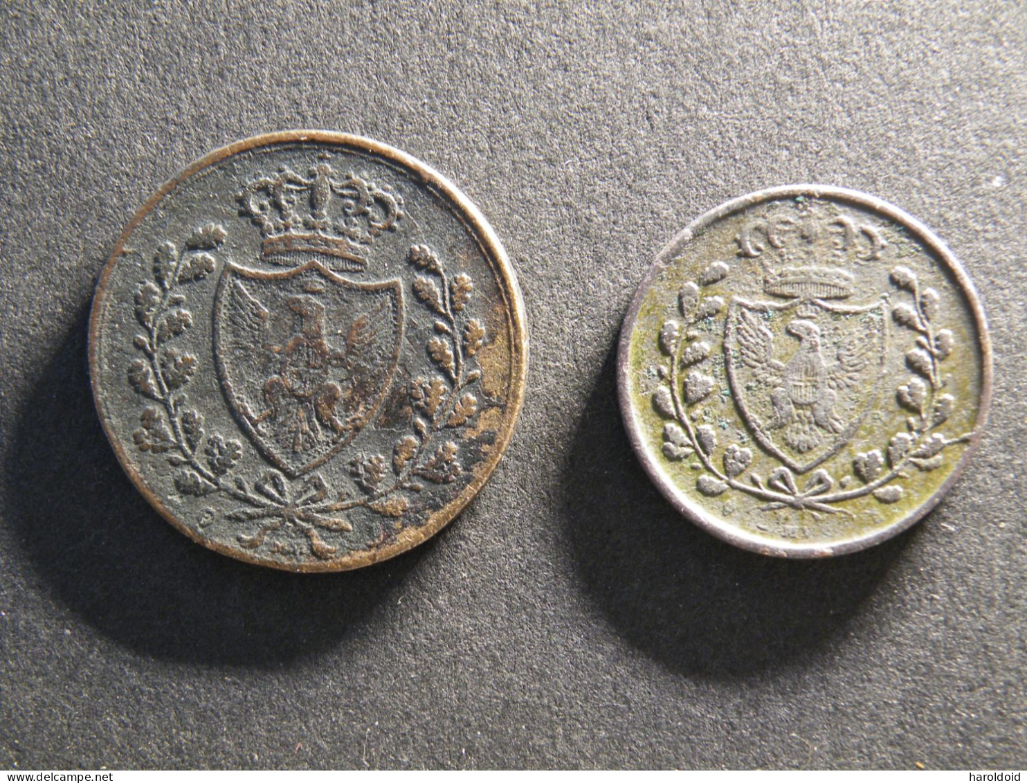 SARDAIGNE - 3 + 5 CENTESIMI - 1826 - Piemonte-Sardinië- Italiaanse Savoie