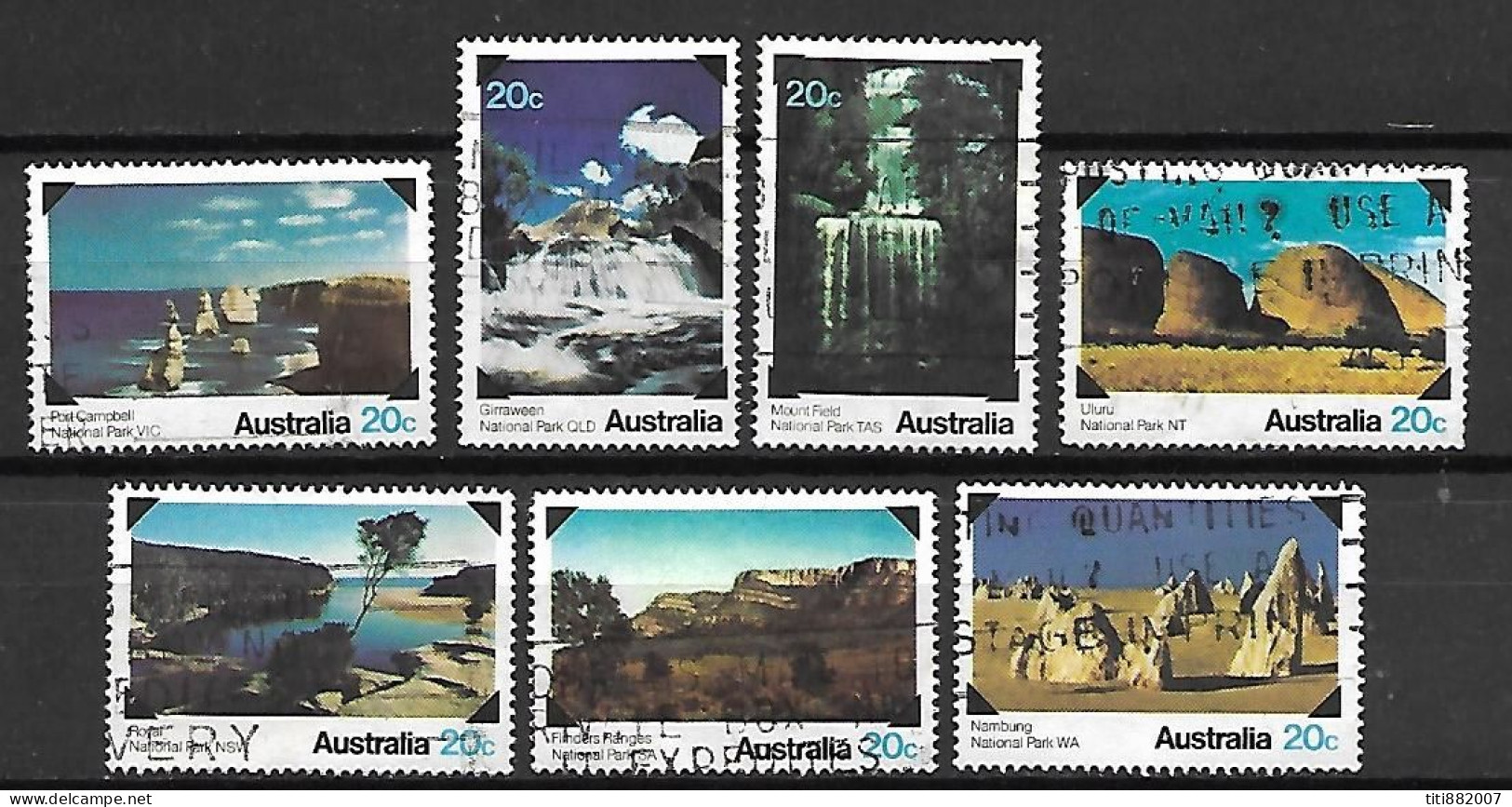 AUSTRALIE   -  1979.   National Park.  Série Complète. - Usati