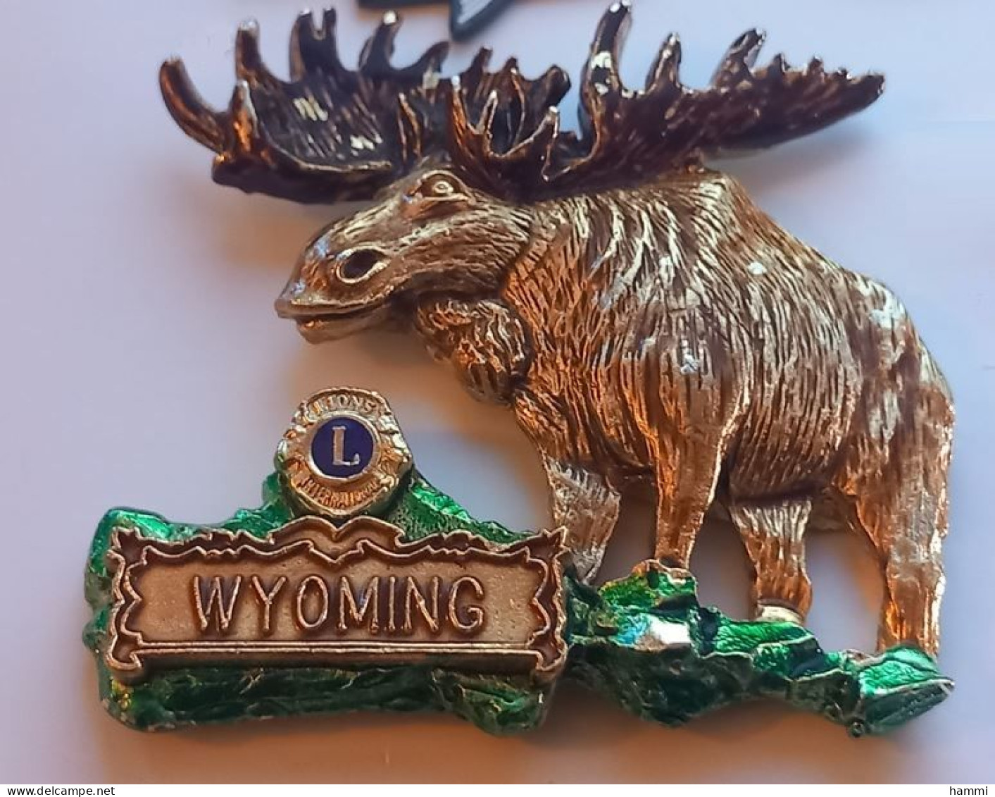 BT81 Pin's Lion's Lions Club USA Wyoming Chasse Bouquetin Mouflon Elan Gros Pin's 3D 50x50 Achat Immédiat - Associations