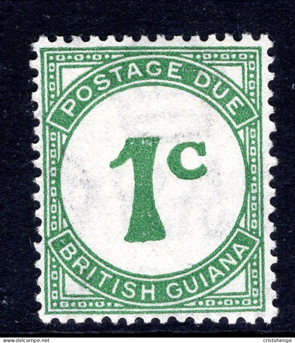 British Guiana 1940-55 Postage Due - Chalk-surfaced Paper - 1c Green HM (SG D1) - Guayana Británica (...-1966)