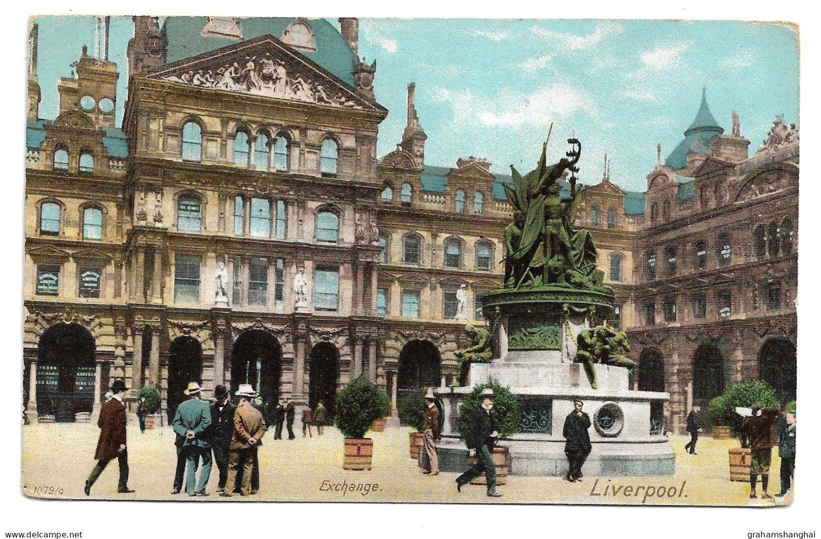 2 Postcards Lot UK England Lancashire Liverpool Technical School Posted 1903 & The Exchange Posted 1904 - Liverpool