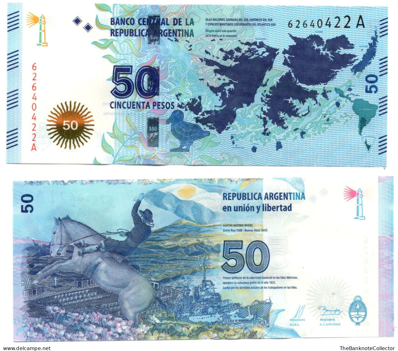 Argentina 50 Pesos ND2015 Falkland Islands Sovereignty Commemorative UNC P-362 - Argentinien