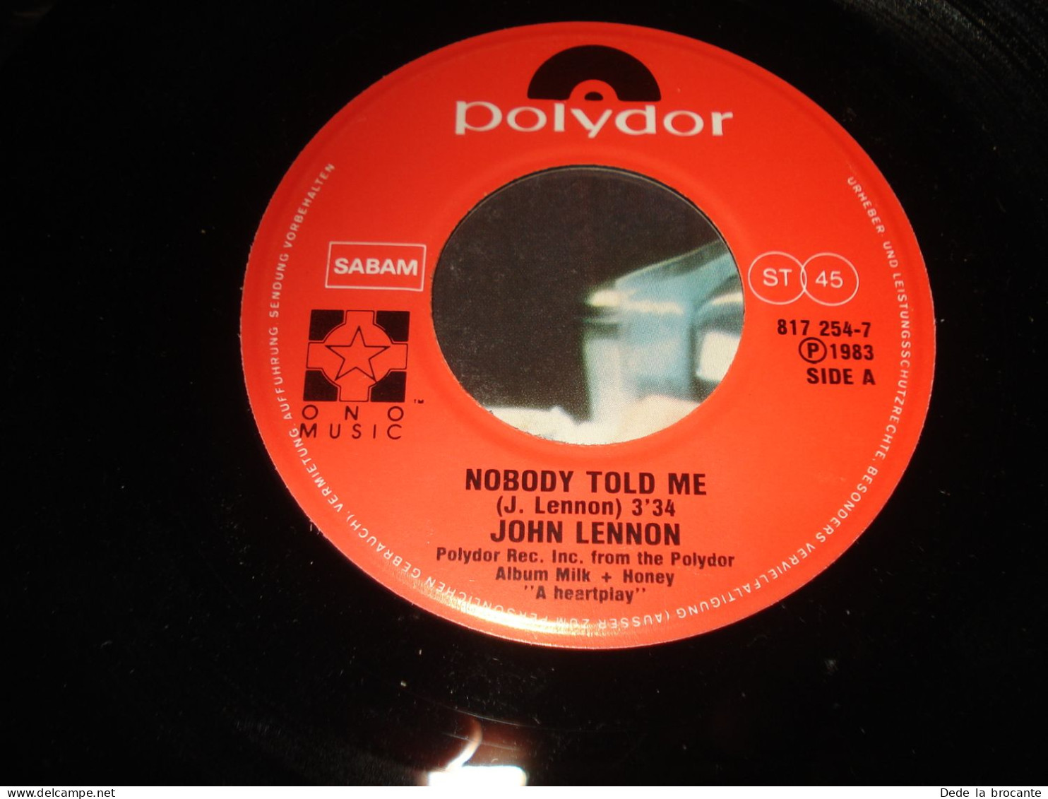 B14 / John Lennon – Nobody Told Me - 7" - SP - 817 254-7  - BE 1983  EX/EX - Rock