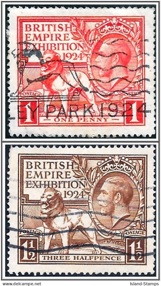 KGV. 1924. SG 430-431, 1924 Empire Exhibition. Used Hrd2 - Oblitérés
