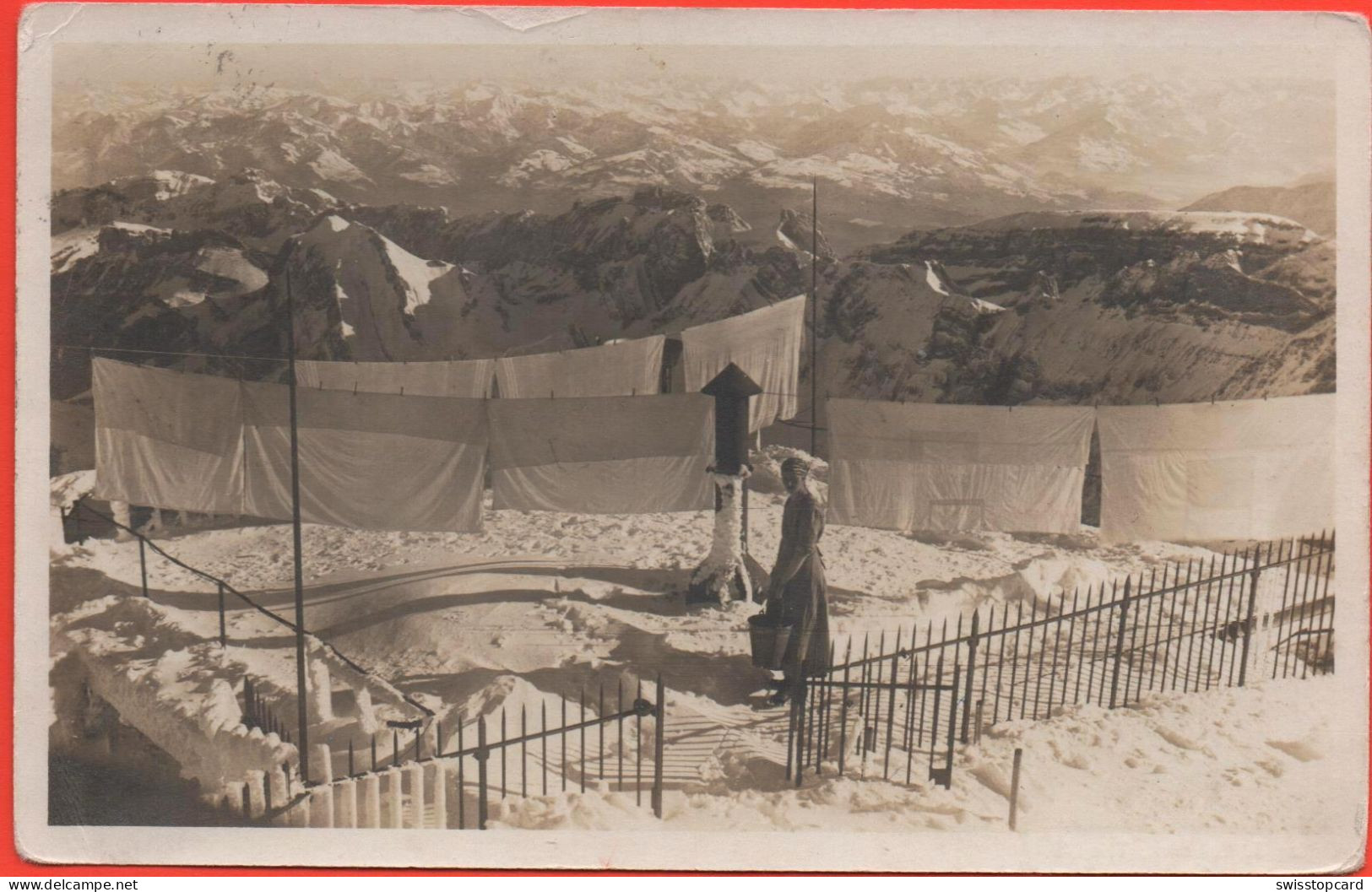 Frau Haas Am Wäschetag A. SÄNTIS-GIPFEL - Phot. Hch. Haas - Urnäsch