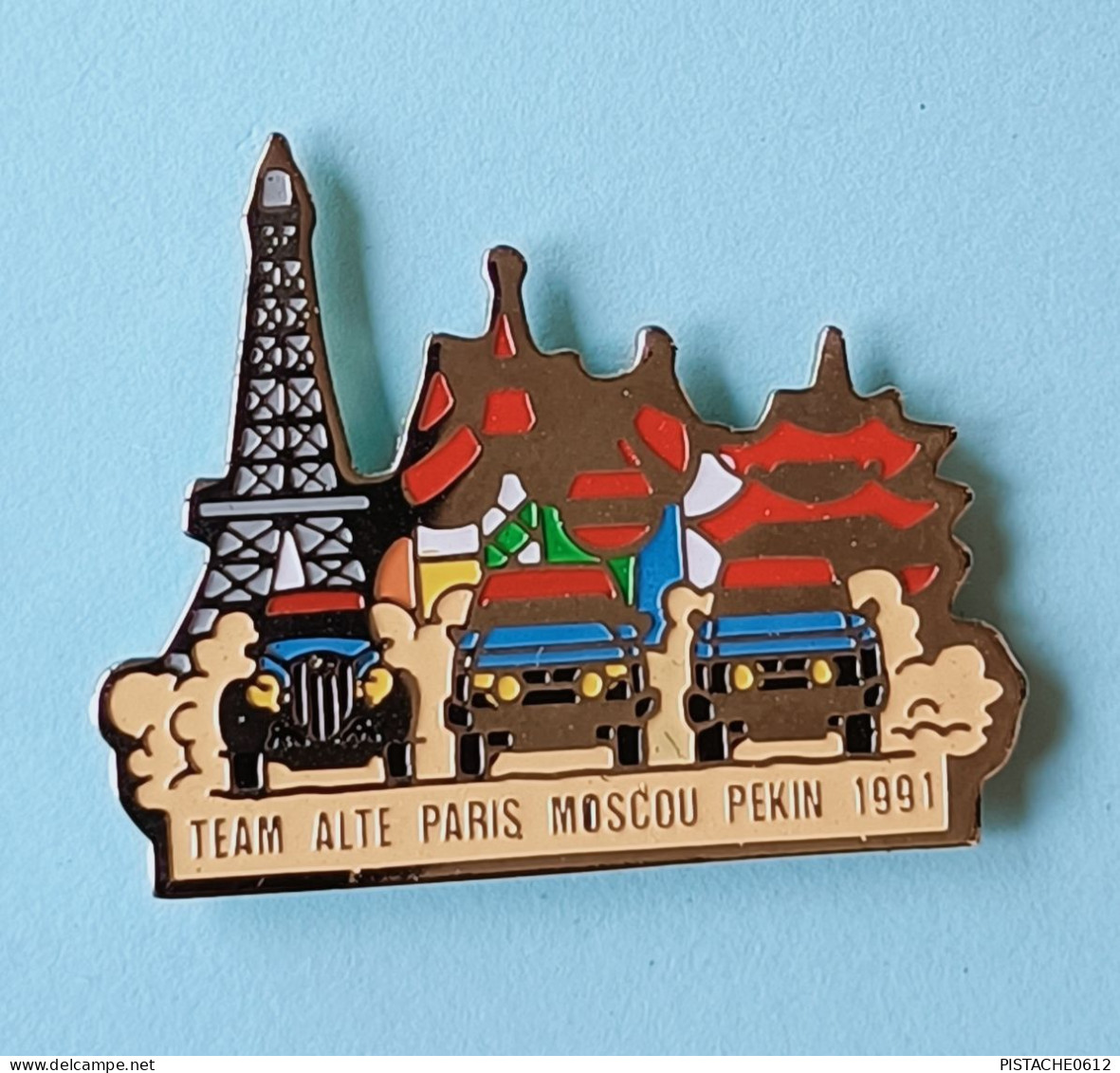 Pin's Paris Moscou Pekin 1991 Tour Eiffel - Rallye