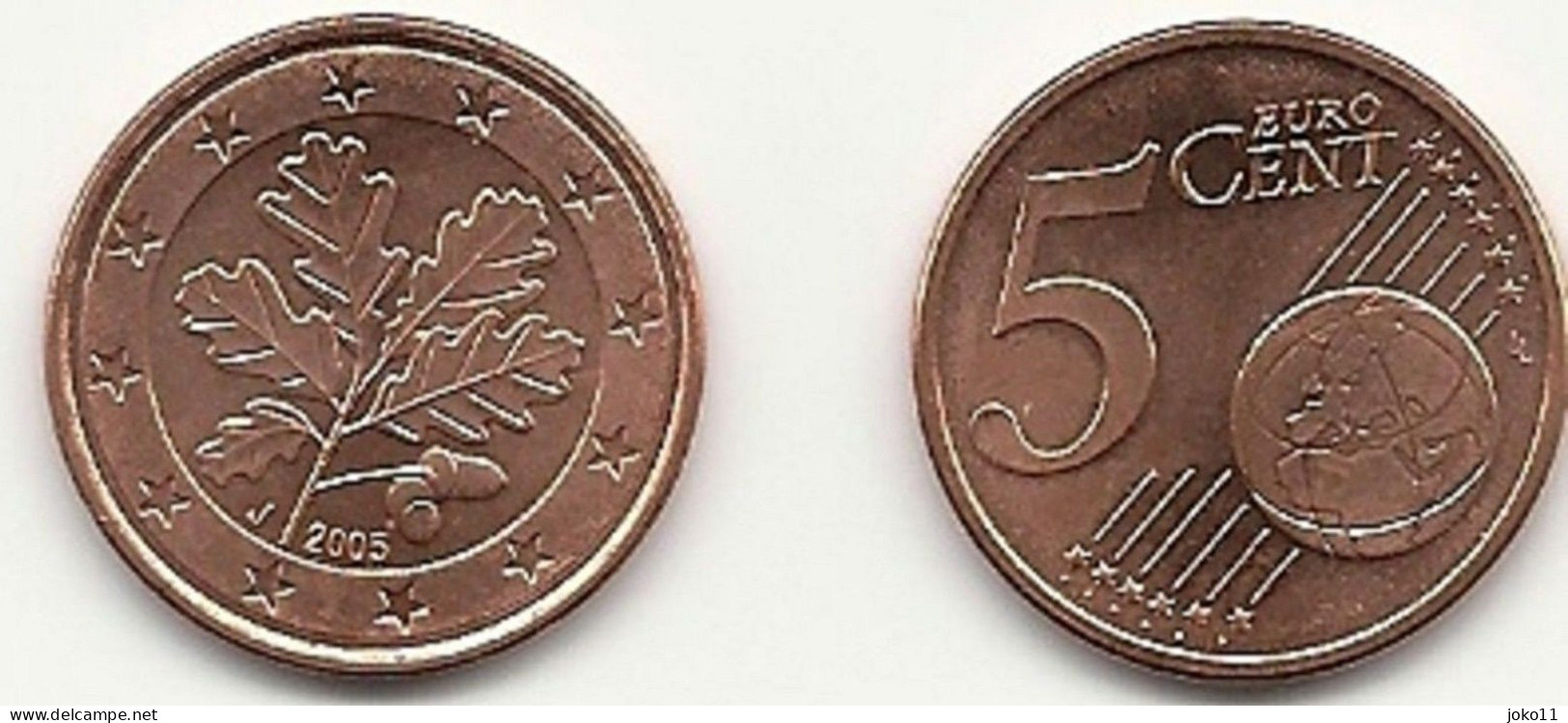 5 Cent, 2005 Prägestätte (J) Vz, Sehr Gut Erhaltene Umlaufmünze - Allemagne