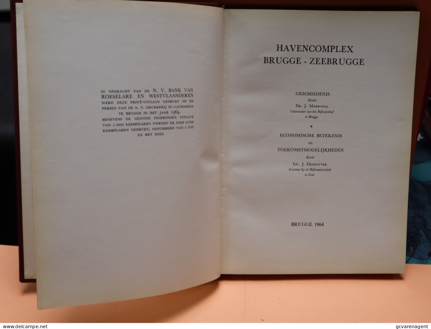 BOEK - HAVENCOMPLEX BRUGGE ZEEBRUGGE 1964 - GOEDE STAAT - 164 BLZ - 24 X18 CM ZIE AFBEELDINGEN - Zeebrugge