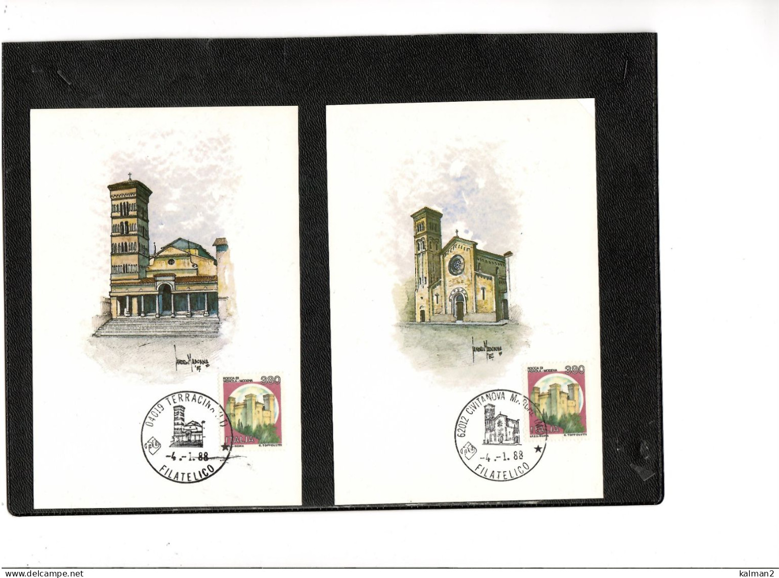 16670 - SERIE COMPLETA DI 9 CARTOLINE EMESSE DALLA AMM.NE DELLE POSTE E ANNULLATE IL 4.1.1988 - Colecciones Y Lotes