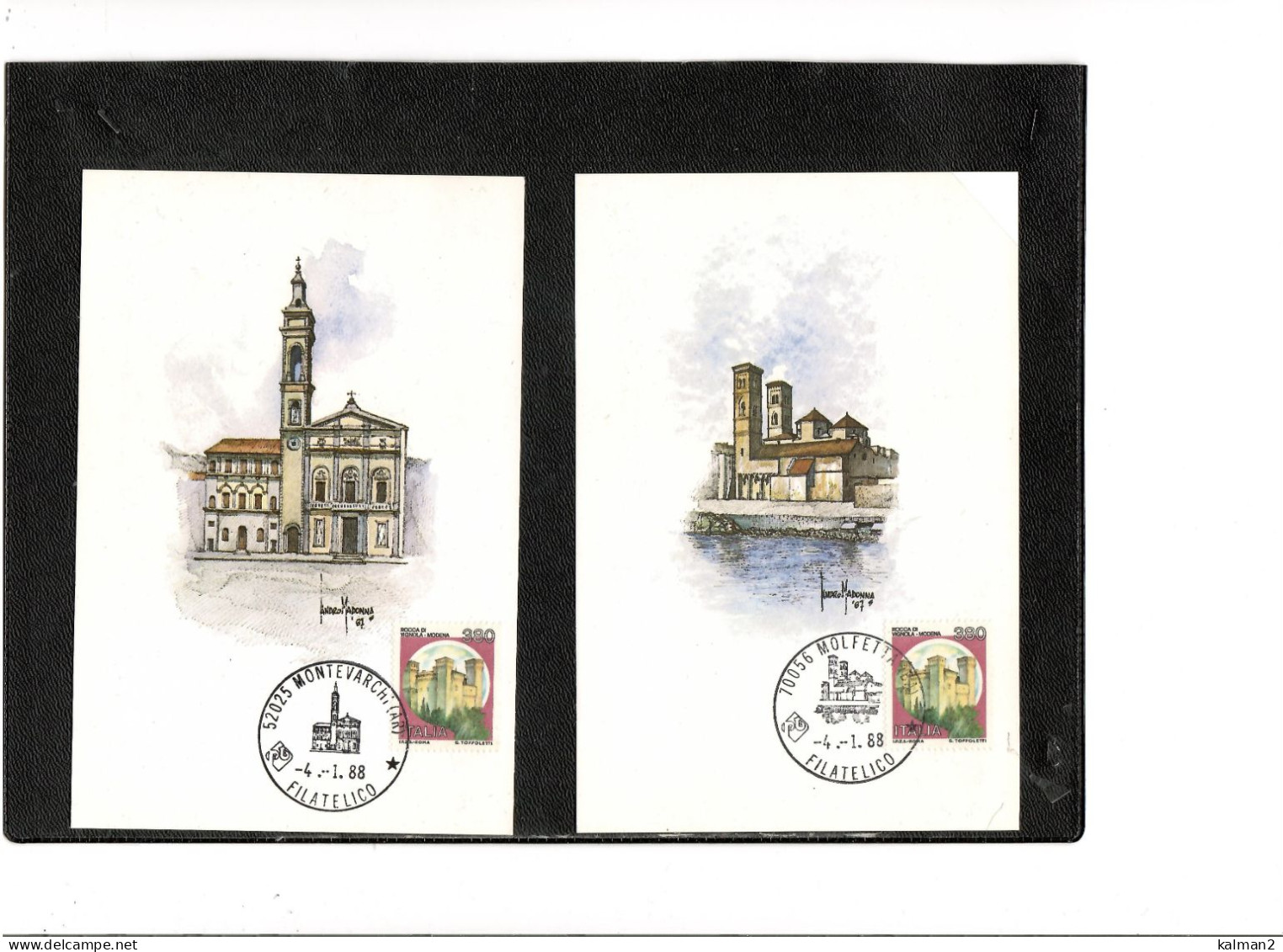 16670 - SERIE COMPLETA DI 9 CARTOLINE EMESSE DALLA AMM.NE DELLE POSTE E ANNULLATE IL 4.1.1988 - Sammlungen & Sammellose