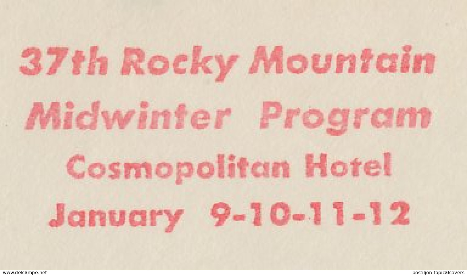Meter Top Cut USA 1944 Dental Convention - Rocky Mountain Midwinter Program - Medicine