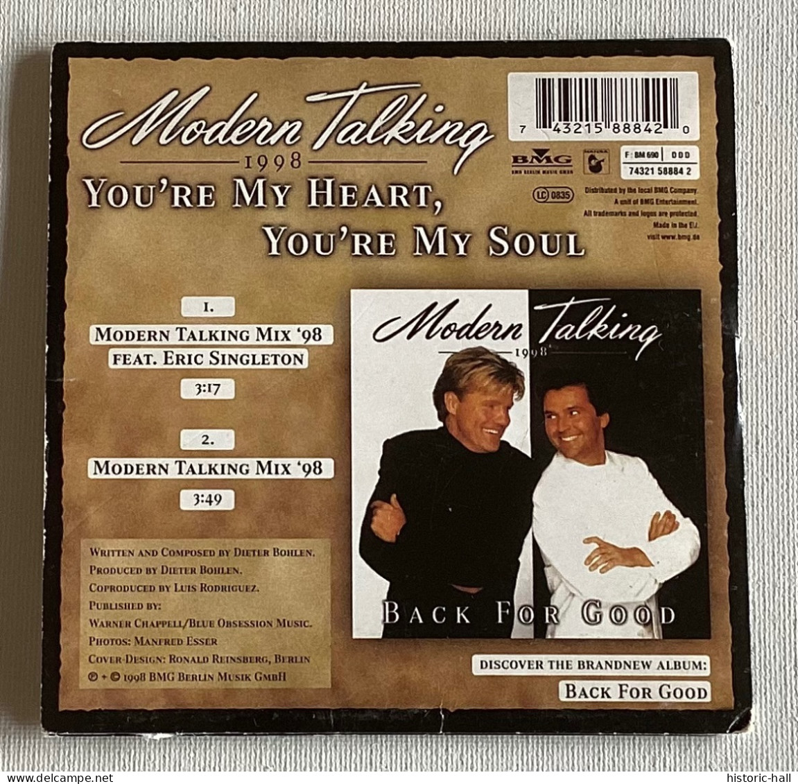 MODERN TALKING - You’re M’y Heart - CD Single - 1998 - Euro Press - Disco, Pop