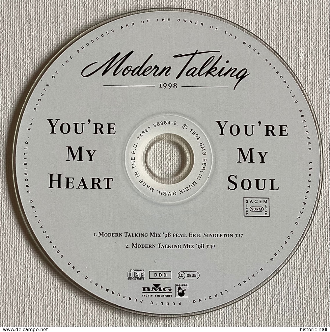 MODERN TALKING - You’re M’y Heart - CD Single - 1998 - Euro Press - Disco, Pop