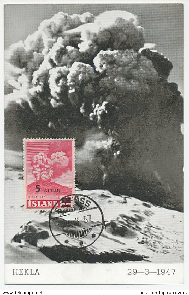 Maximum Card Island 1957 Volcano Hekla - Other & Unclassified