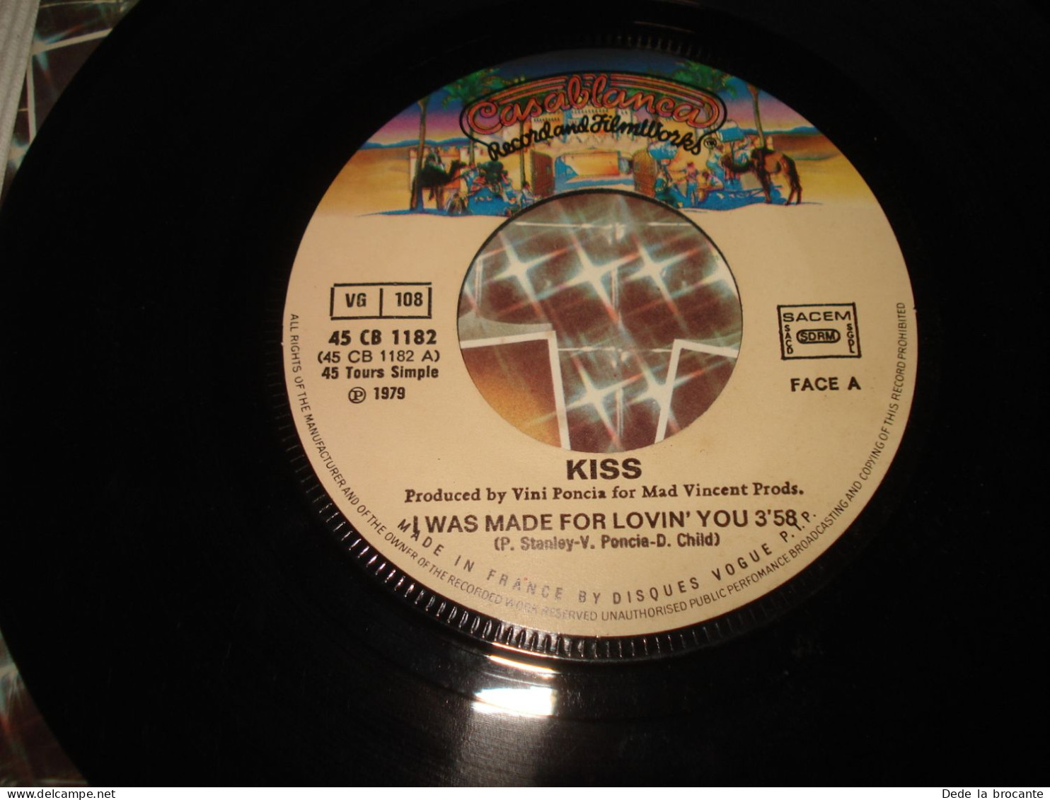 B14 / Kiss – I Was Made For Lovin' You - 7" - SP - 45 CB 1182  - Fr 1979  EX/EX - Rock