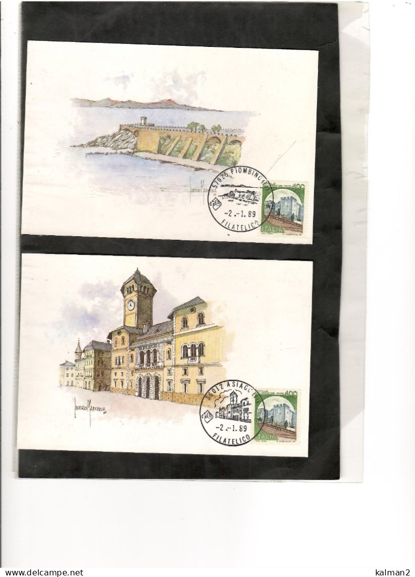 16671 - SERIE COMPLETA DI 12 CARTOLINE EMESSE DALLA AMM.NE DELLE POSTE E ANNULLATE IL  2.1.1989 - Colecciones Y Lotes