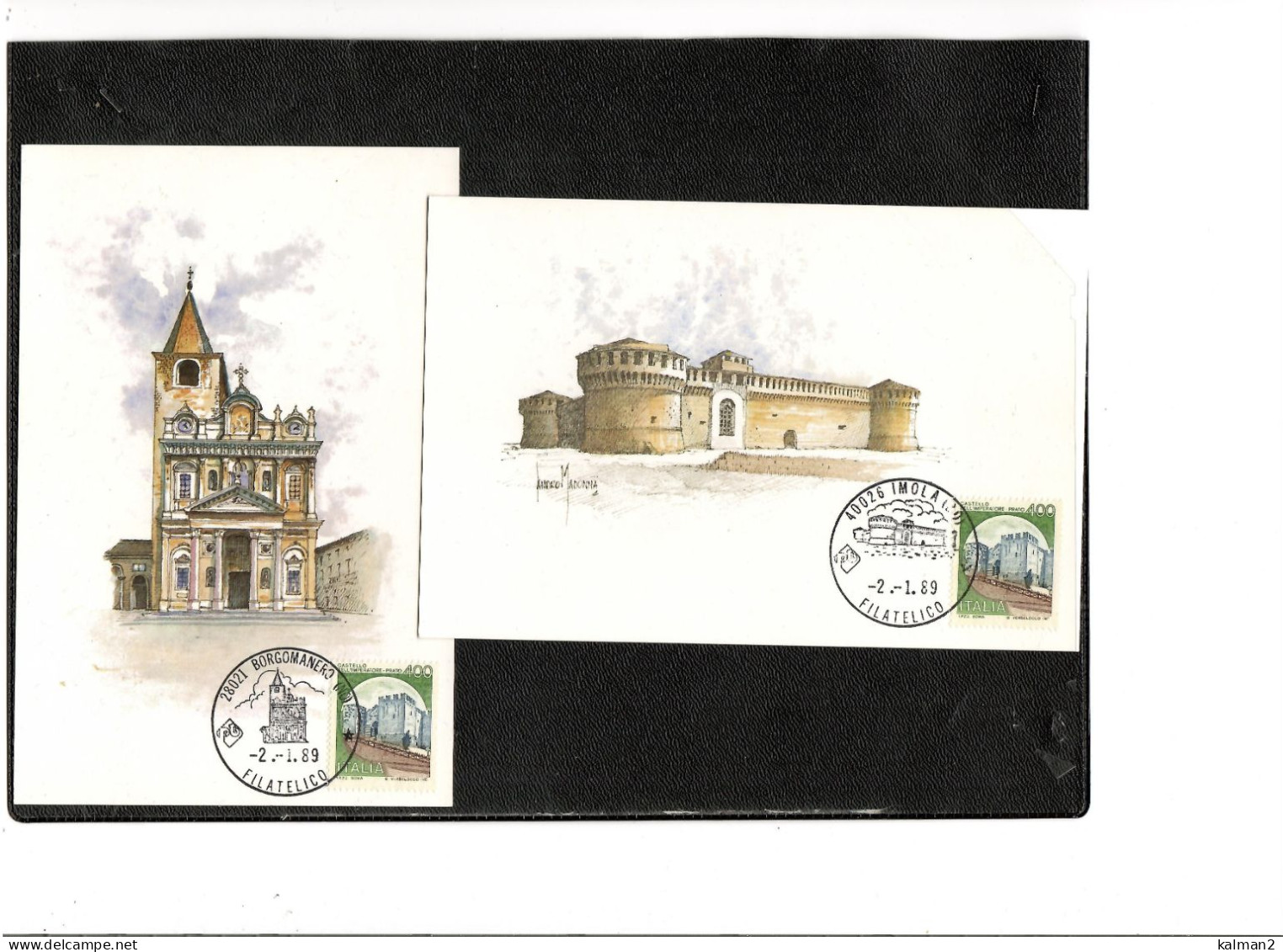 16671 - SERIE COMPLETA DI 12 CARTOLINE EMESSE DALLA AMM.NE DELLE POSTE E ANNULLATE IL  2.1.1989 - Colecciones Y Lotes