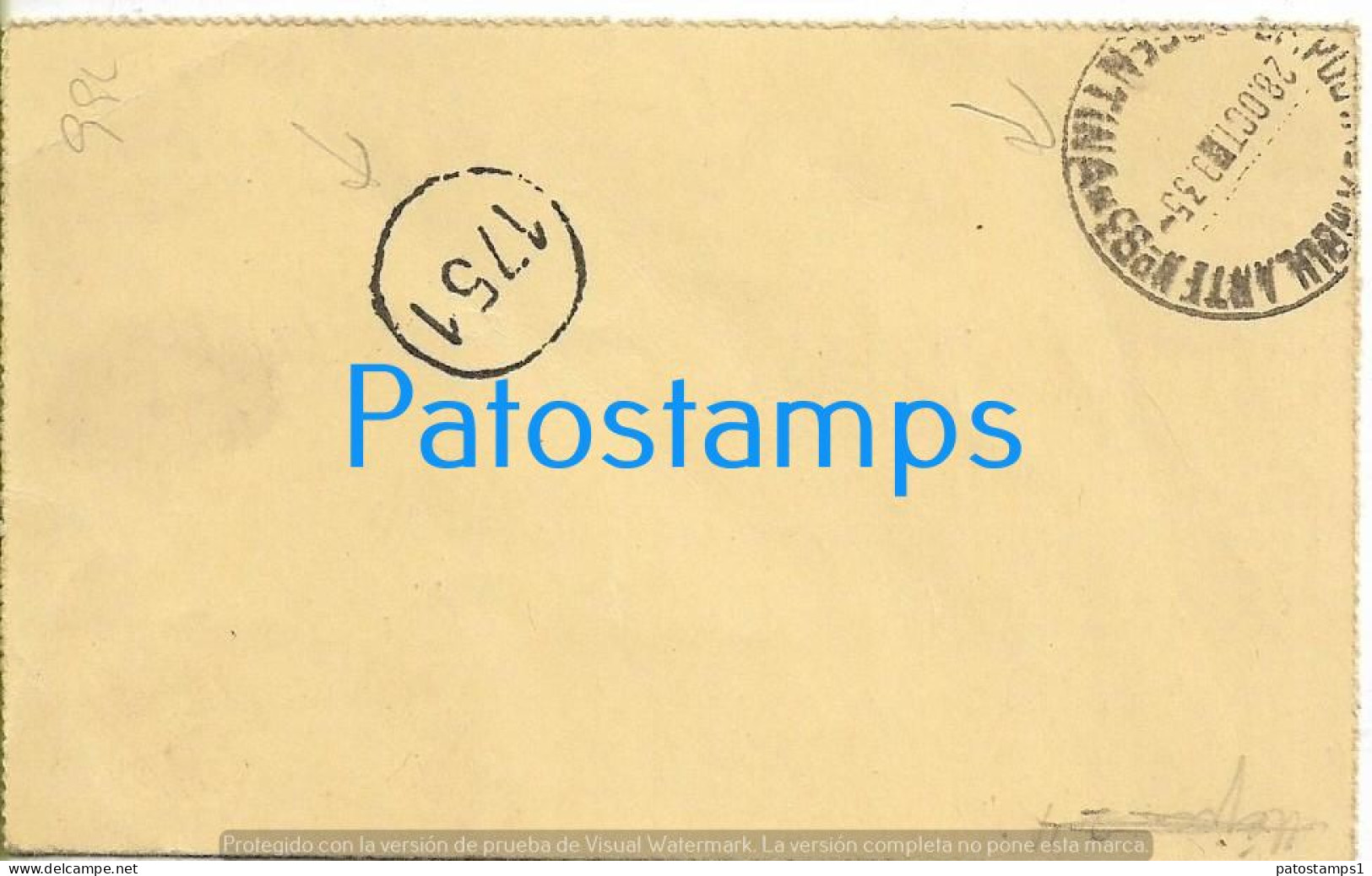 226194 ARGENTINA CORDOBA CANCEL AMBULANT YEAR 1935 BUZON 1751 CIRCULATED TO BUENOS AIRES POSTAL STATIONERY POSTCARD - Postwaardestukken