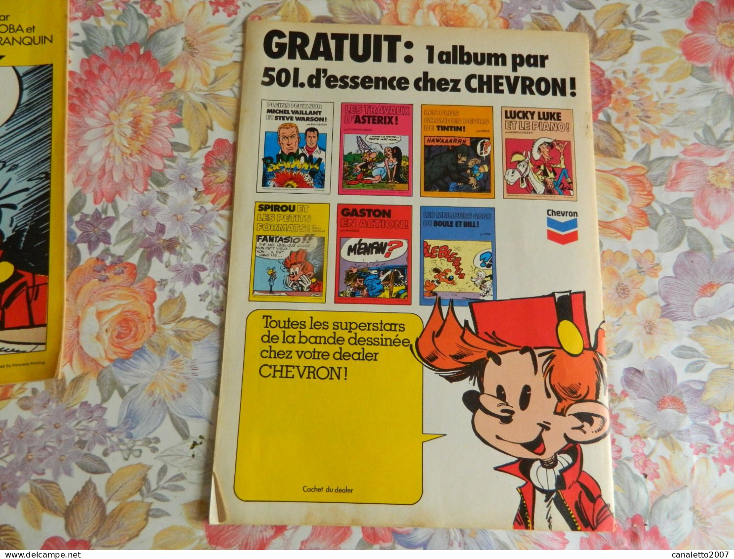 SPIROU +FRANQUIN +ROBA : RARE BD PUBLICITAIRE CHEVRON -SPIROU ET LES PETITS FORMATS - Franquin