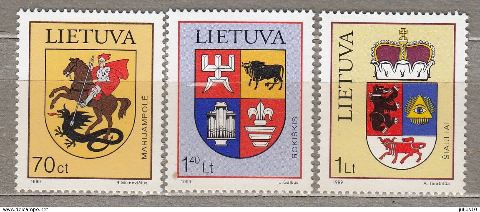 LITHUANIA 1999 Coat Of Arms MNH(**) Mi 709-711 # Lt704 - Briefmarken