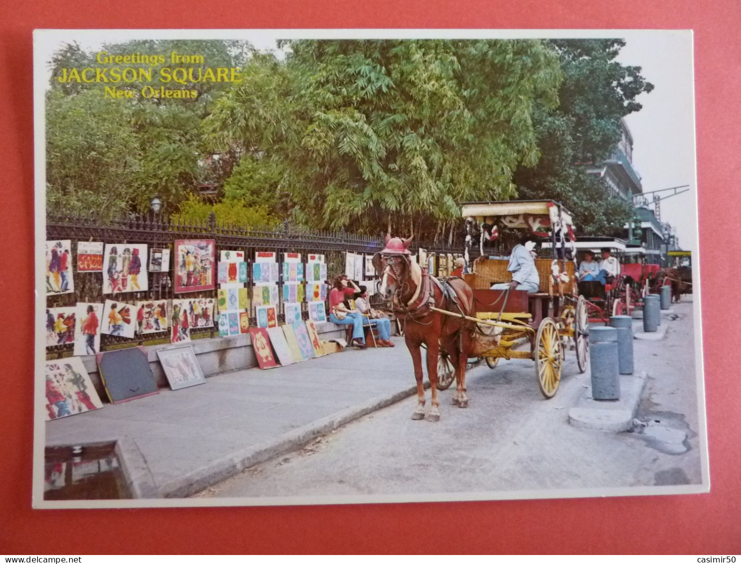 NEW ORLEANS GREETINGS FROM JACKSON SQUARE - New Orleans