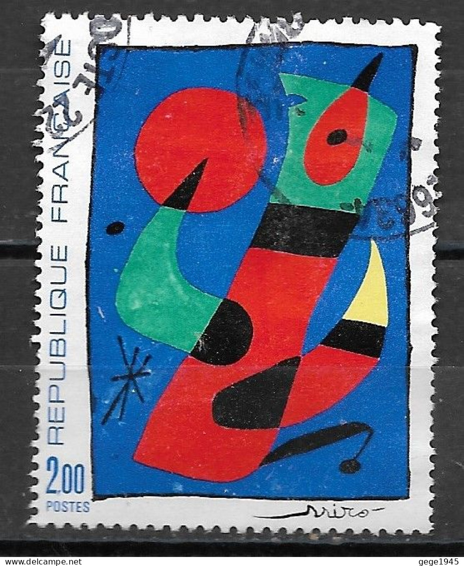 France 1974  Oblitéré  N° 1811   Jean Miro - Usados