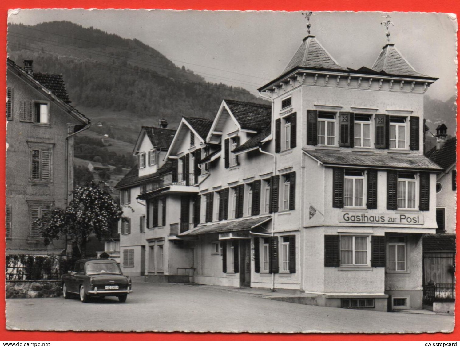 STEINEN SZ Werbung Land-Gasthaus Zur Post, Auto - Steinen