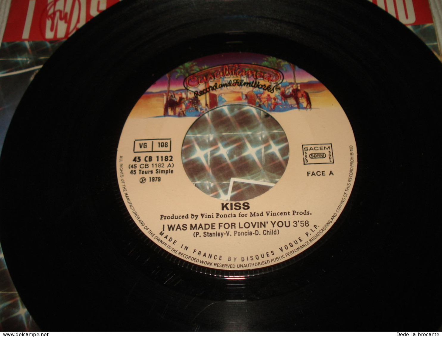 B14 (2)/ Kiss  I Was Made For Lovin' You - 7"  - 45 CB 1182 - Fr 1979  VG++/VG++ - Rock