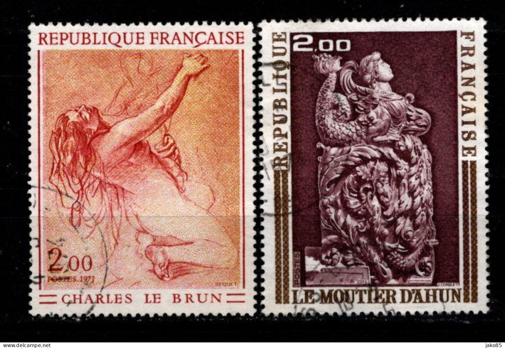 - FRANCE - 1973 - YT N° 1742 / 1743 - Oblitérés - Oeuvres D'art - Gebraucht