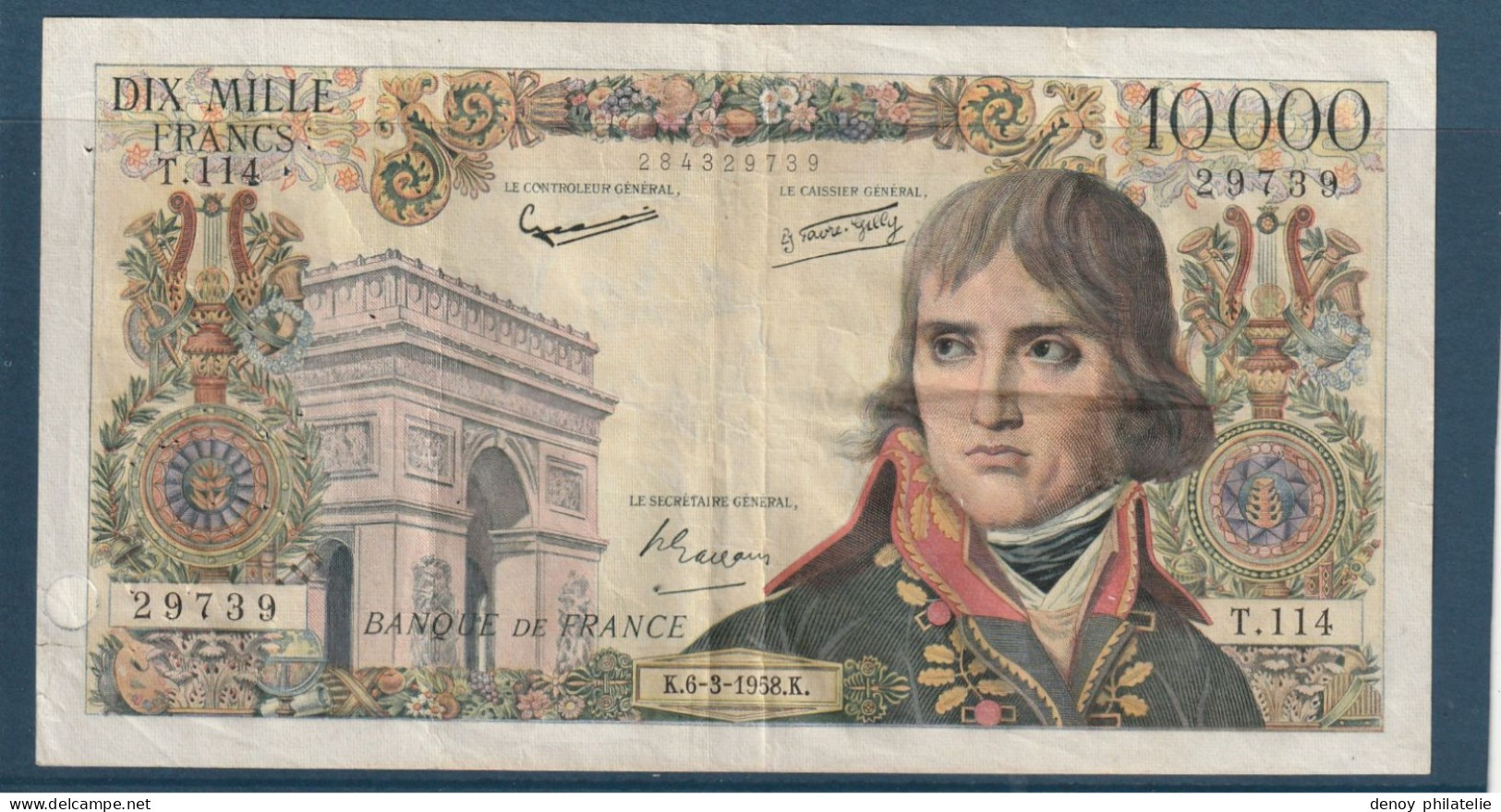 France Billet De 10000 Francs BONAPARTE Du 6 03 1958 K TTB - 10 000 F 1955-1958 ''Bonaparte''