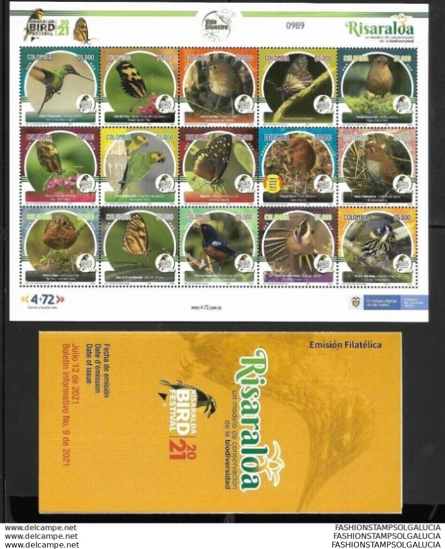 2021 COLOMBIA, BUTTERFLIES, AVIFAUNA, BIRDS, ZOOLOGY, ORNITHOLOGY, SOME IN DANGER OF EXTINCTION, BIRD WATCHING, RISARALD - Colombia