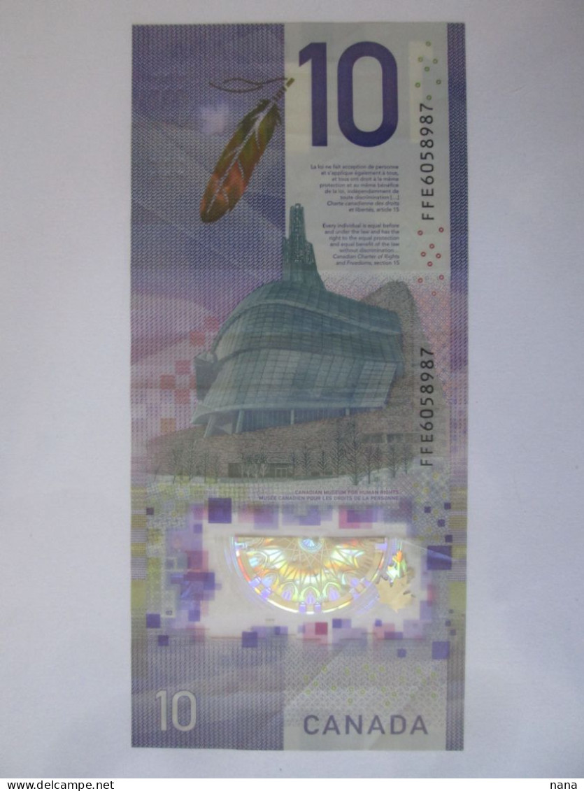 Canada 10 Dollars 2018 Banknote See Pictures - Canada