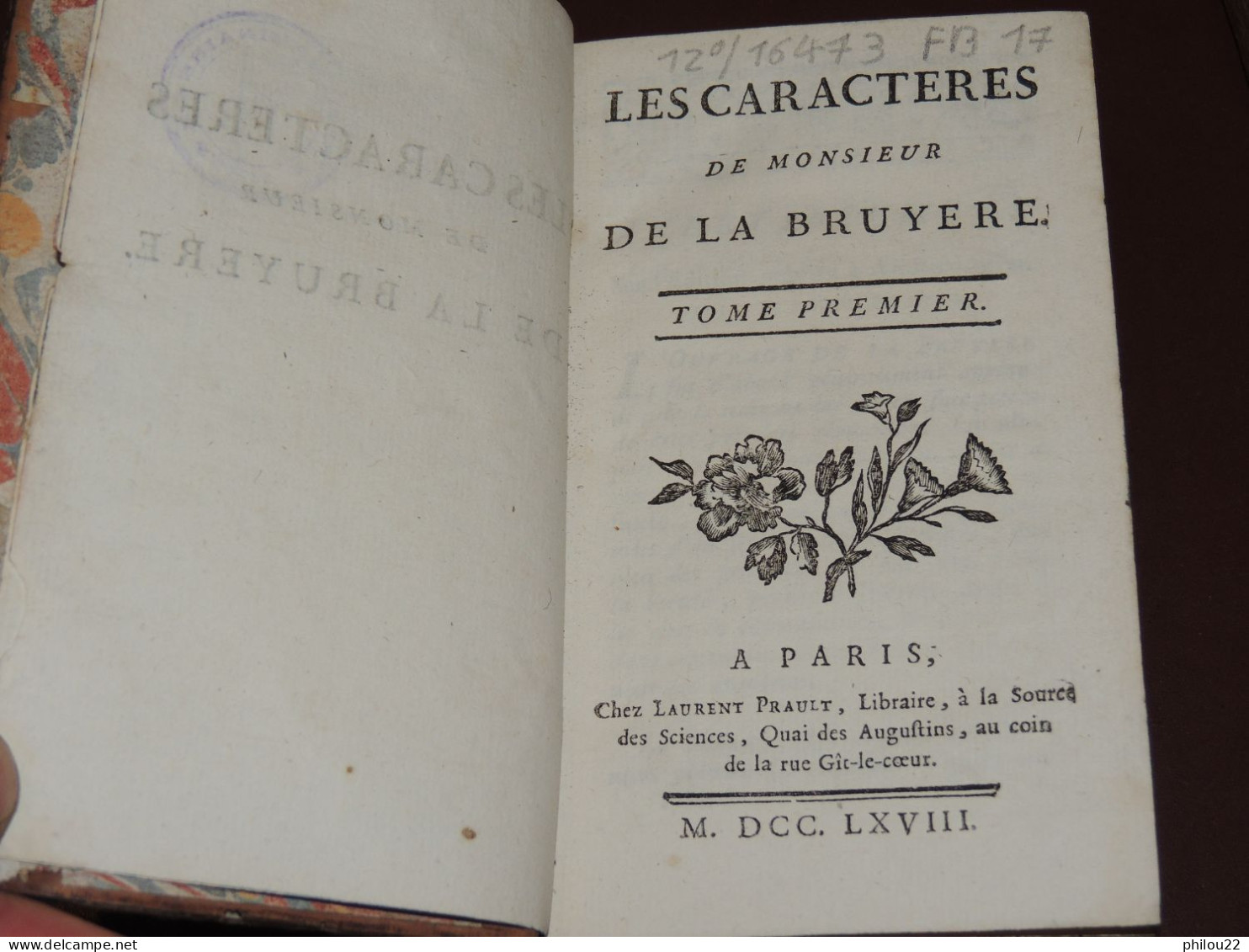 Les Caractères De M. De La Bruyère - 2/2 Volumes  1768 - 1701-1800