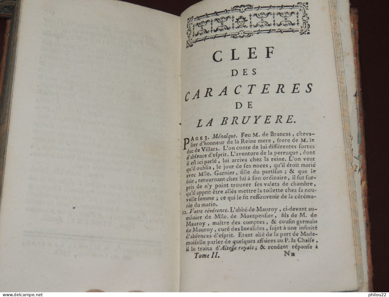 Les Caractères de M. de La Bruyère - 2/2 volumes  1768