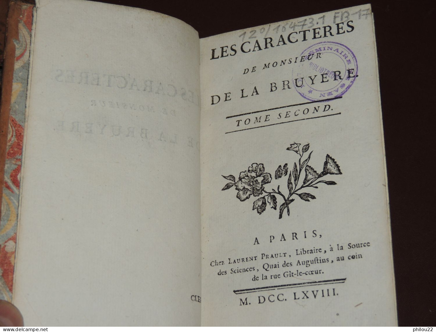 Les Caractères de M. de La Bruyère - 2/2 volumes  1768