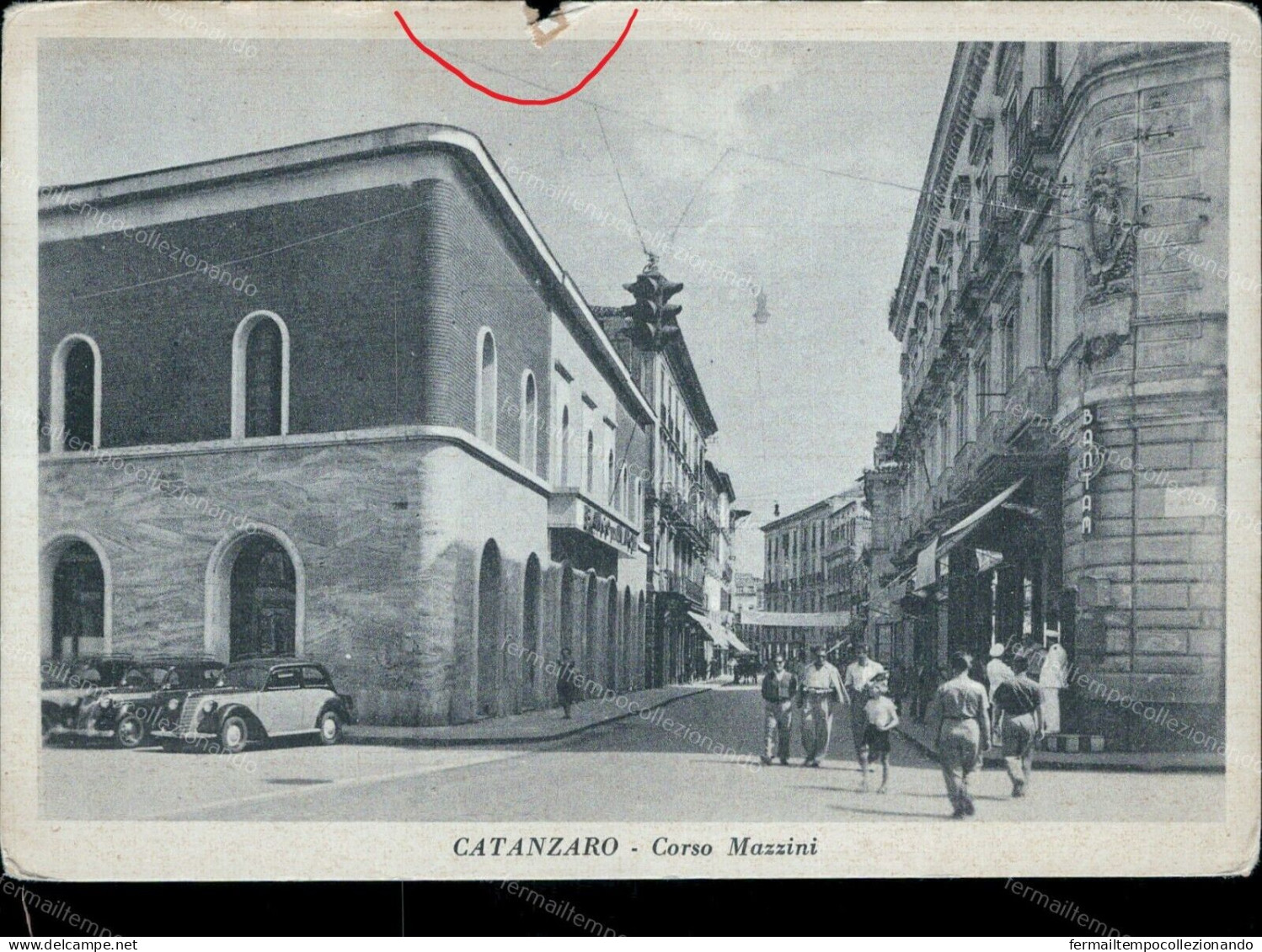 Cp122 Cartolina Pescopagano Piazza Sibilla Provincia Di Potenza - Potenza