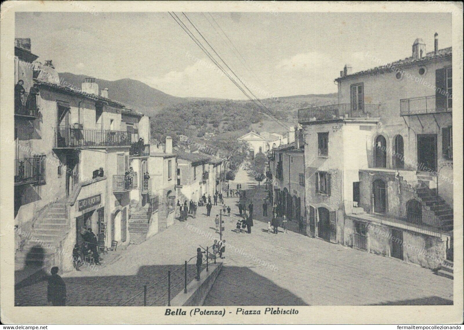 Cp118 Cartolina Bella Piazza Plebiscito Provincia Di Potenza Basilicata - Potenza