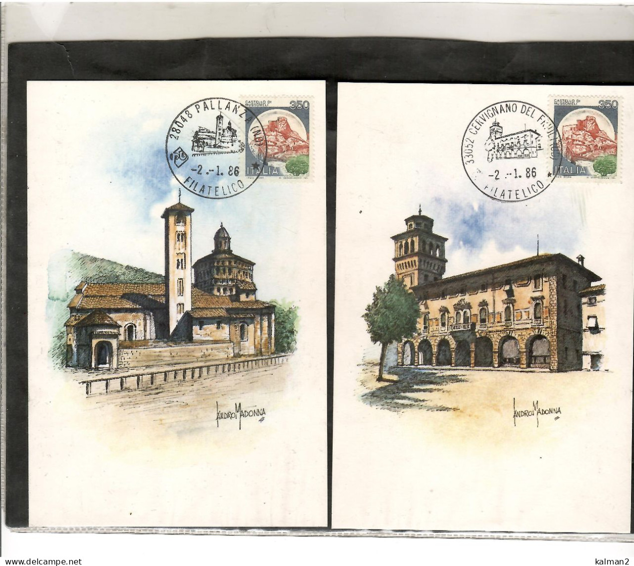 16673 - SERIE COMPLETA DI  7 CARTOLINE EMESSE DALLA AMM.NE DELLE POSTE E ANNULLATE IL  2.1.1986 - Colecciones Y Lotes