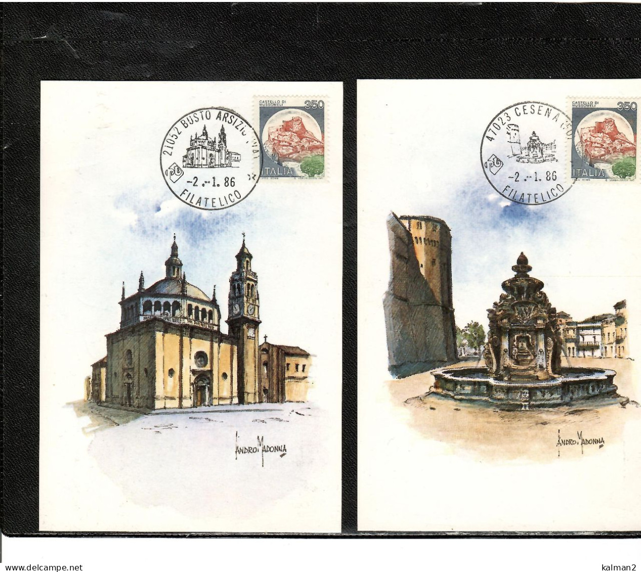 16673 - SERIE COMPLETA DI  7 CARTOLINE EMESSE DALLA AMM.NE DELLE POSTE E ANNULLATE IL  2.1.1986 - Colecciones Y Lotes