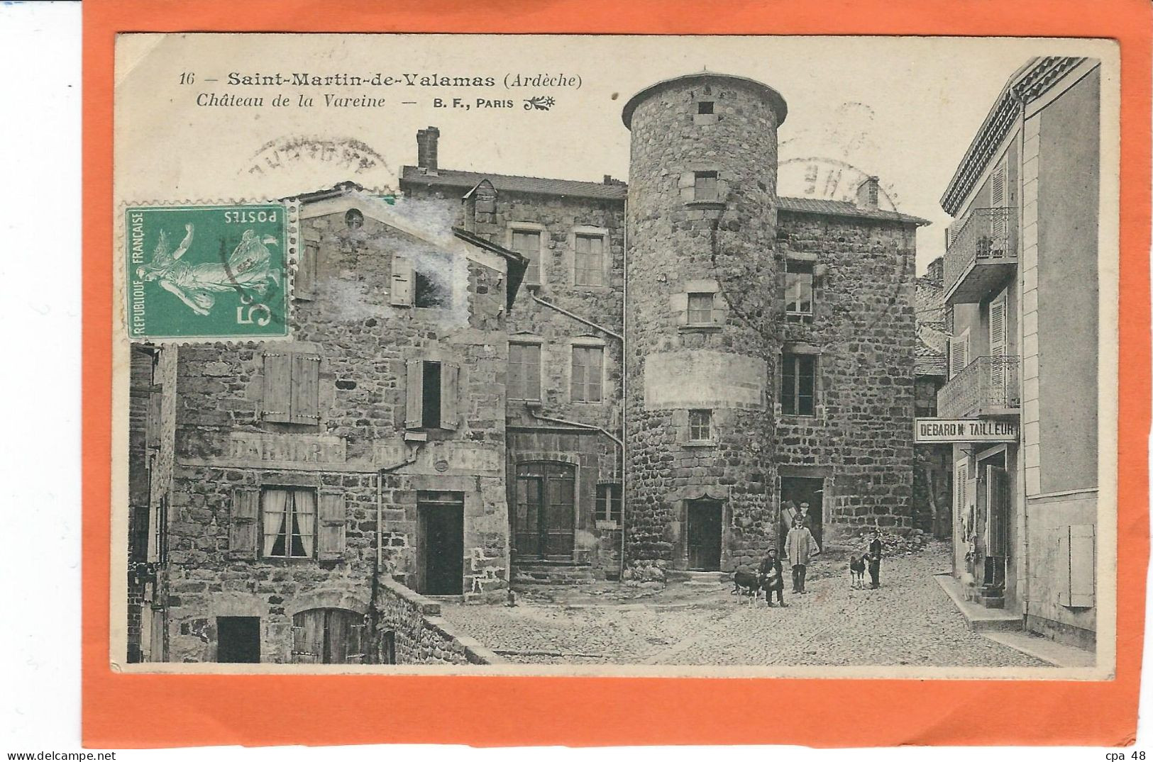 ARDECHE, St Martin De Valamas, BELLE CARTE ANIMEE, Chateau De La Vareine, RARE... - Saint Martin De Valamas