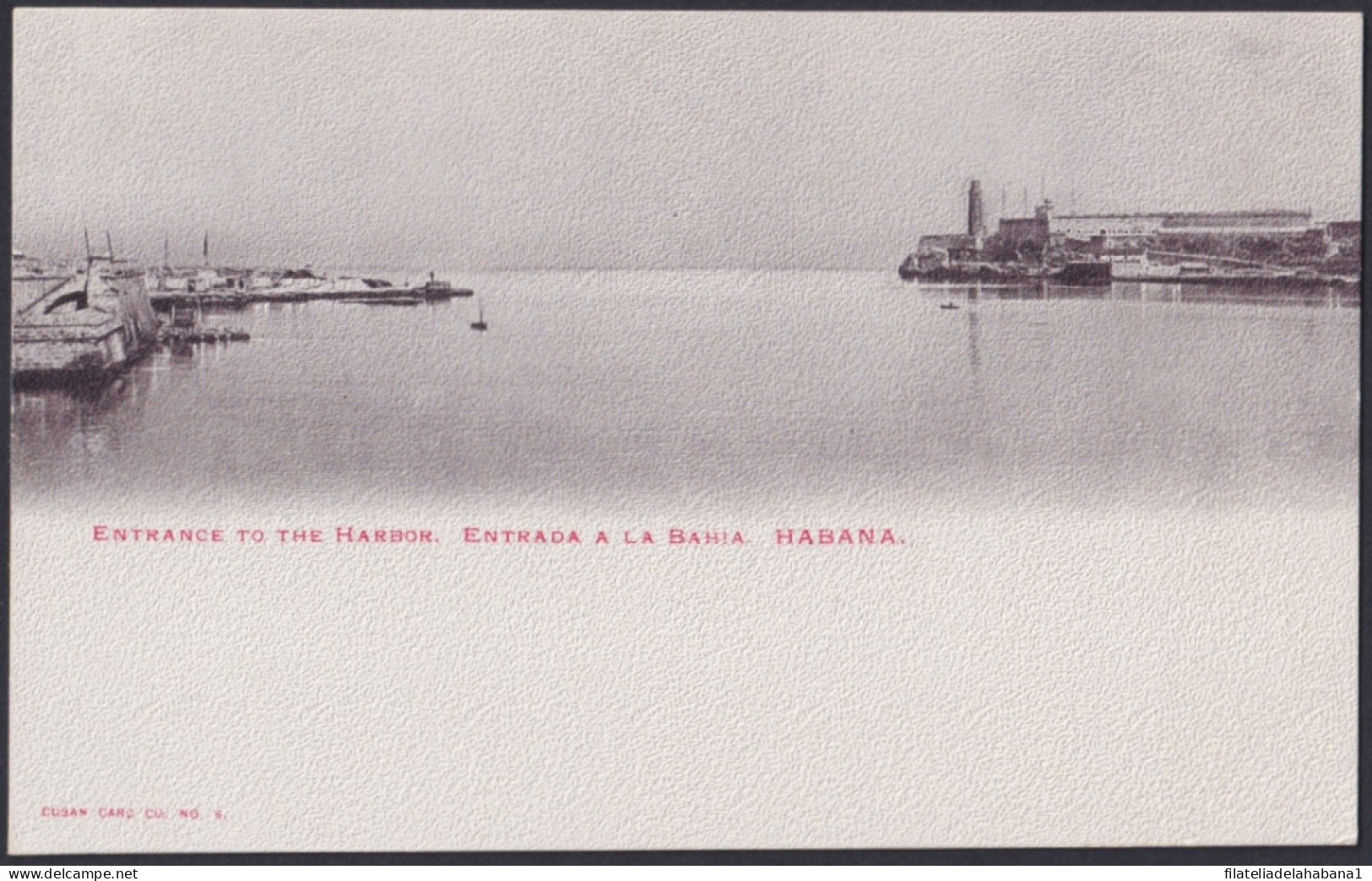 POS-1868 CUBA POSTCARD CIRCA 1910 HAVANA ENTRANCE OF HARBOR MALECON.  - Kuba