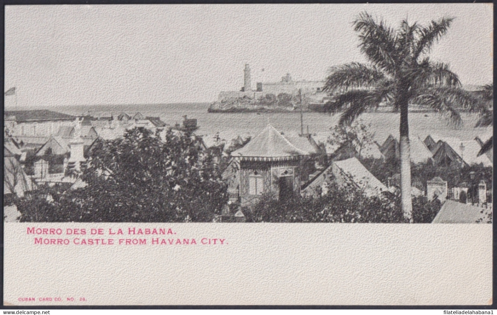 POS-1871 CUBA POSTCARD CIRCA 1910 HAVANA ENTRANCE OF HARBOR MORRO CASTLE.  - Kuba