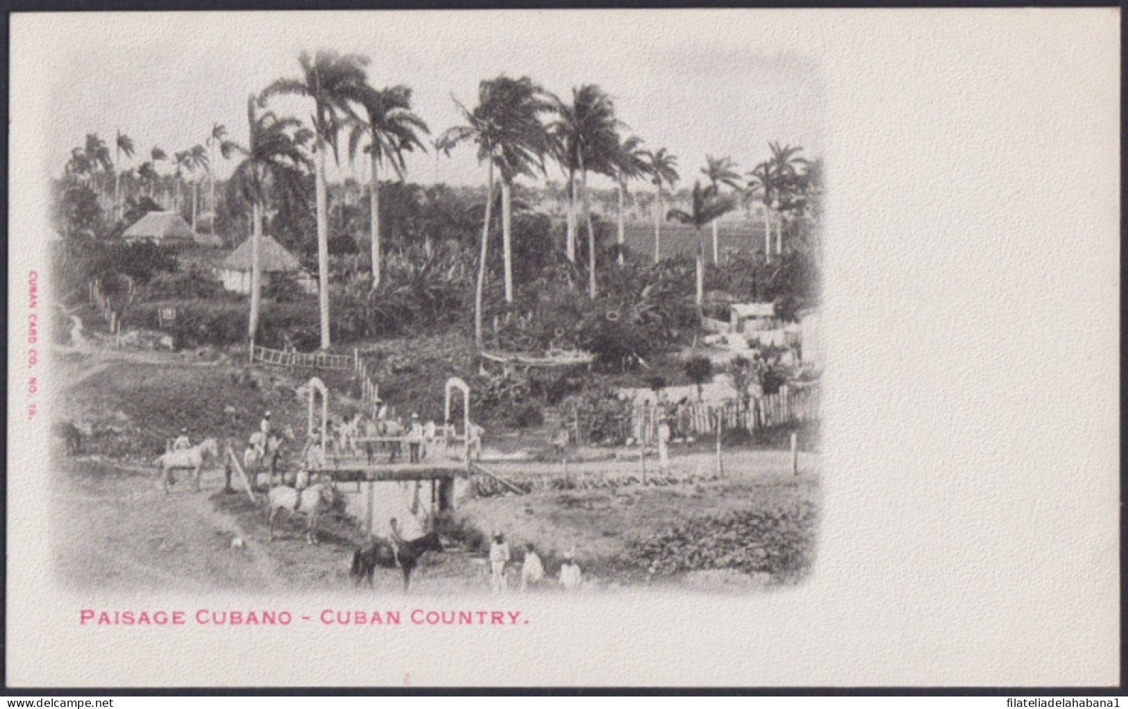 POS-1872 CUBA POSTCARD CIRCA 1910 HAVANA COUNTRY LANDSCAPE BRIDGE.  - Kuba