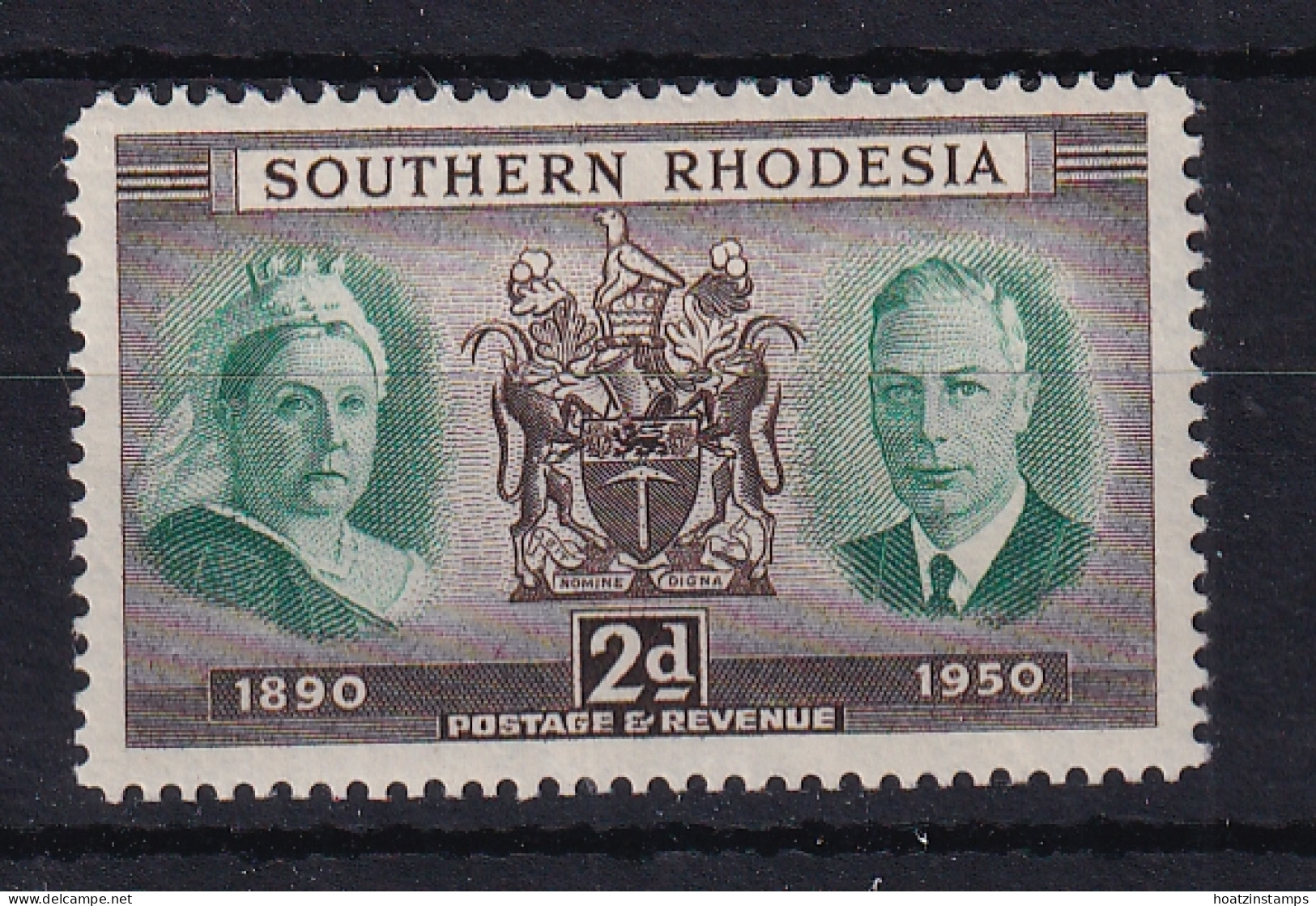 Southern Rhodesia: 1950   Diamond Jubilee Of Southern Rhodesia   SG70     2d      MH - Southern Rhodesia (...-1964)