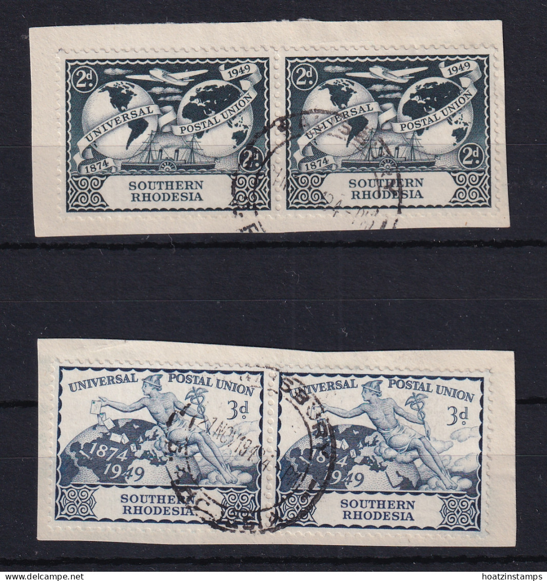 Southern Rhodesia: 1949   U.P.U.    Used On Pieces - Rhodesia Del Sud (...-1964)