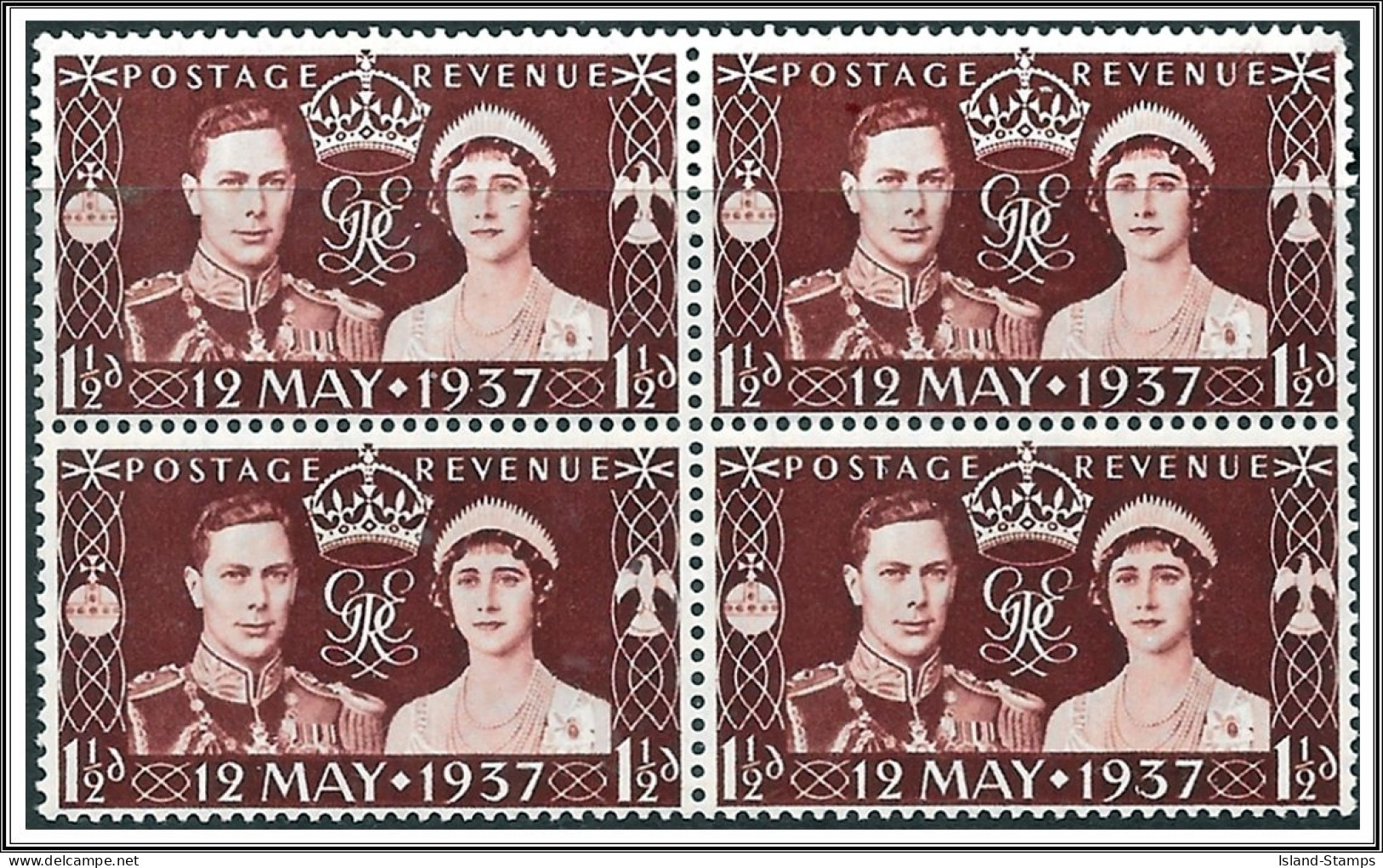 KGVI 1936 Coronation SG461 Block Of 4 Mounted Mint Hrd2a - Neufs